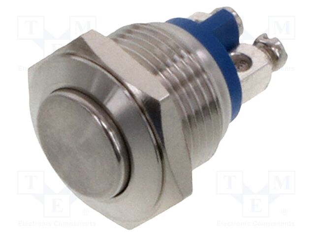 Switch: vandal resistant; SPST-NO; 2A/48VDC; IP65; OFF-(ON); Ø16mm