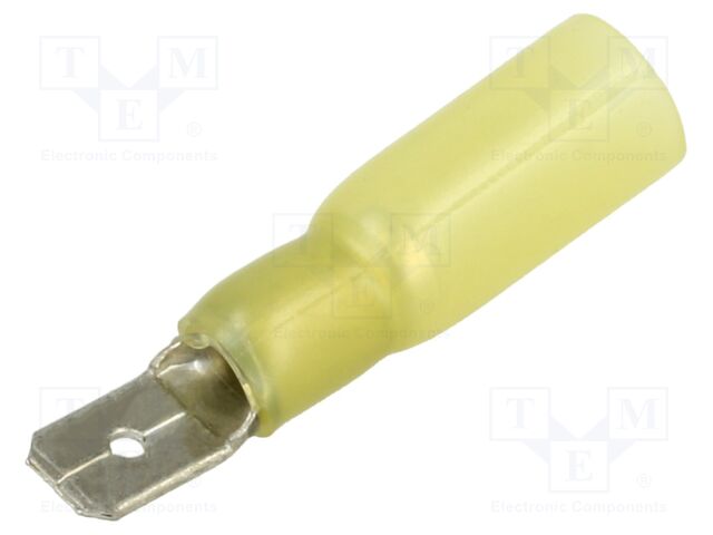 Terminal: flat; 6.3mm; 0.8mm; male; 4÷6mm2; crimped; for cable