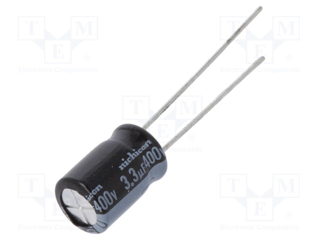 Capacitor: electrolytic; THT; 3.3uF; 400VDC; Ø8x11.5mm; ±20%; 1000h