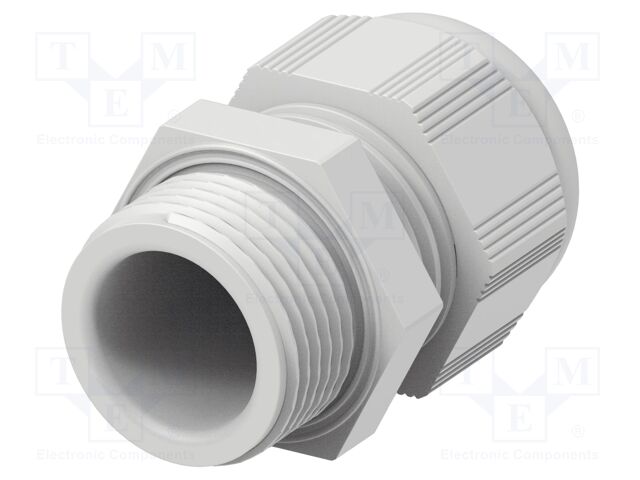 Cable gland; without nut; PG9; IP68; Mat: polyamide; light grey