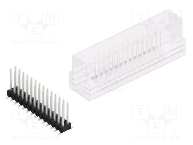 Connector: pin strips; pin header; male; PIN: 28; 2.54mm; SMT; 2x14