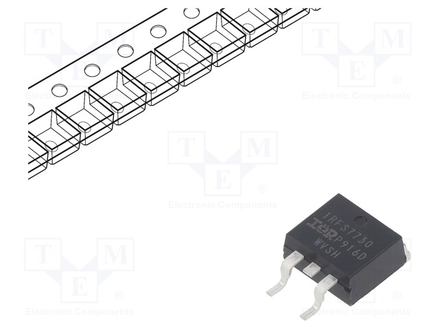 Transistor: N-MOSFET; unipolar; 75V; 174A; Idm: 984A; 375W; D2PAK