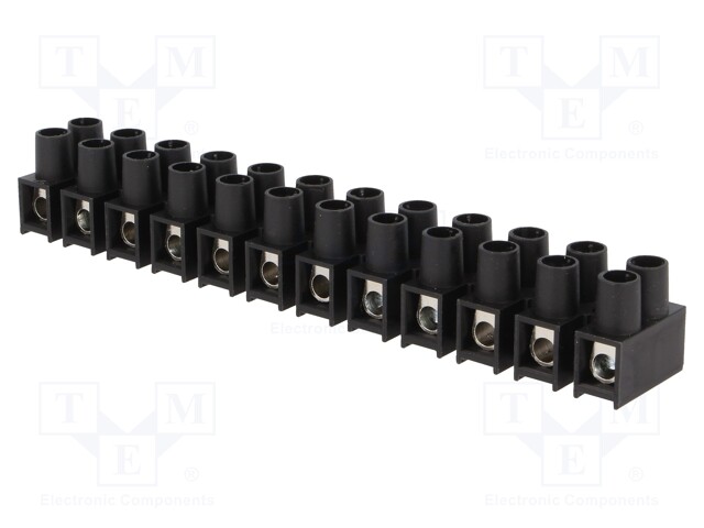 Terminal block; screw terminal; ways: 12; 10mm2; terminals: 24