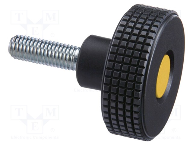 Knob; Ø: 31mm; Ext.thread: M5; 40mm; H: 24mm; technopolymer (PP)