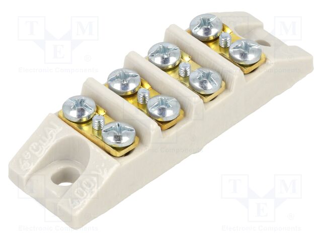 Connector: terminal block; ceramics; 4mm2; ways: 4; terminals: 8