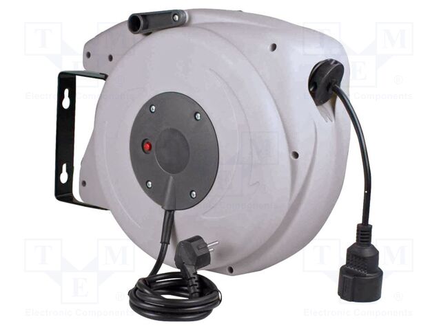 Extension lead; 3G1.5mm2; enclosed reel,self-winding,rolled