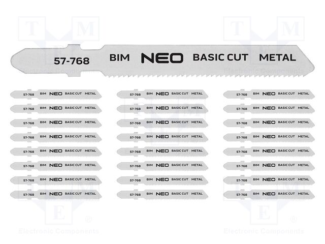 Hacksaw blade-set; metal,jigsaw; 21teeth/inch; 75mm; 25pcs.