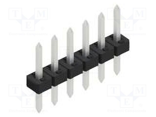 Connector: pin strips; pin header; male; PIN: 6; 2mm; THT; 1x6; 100V