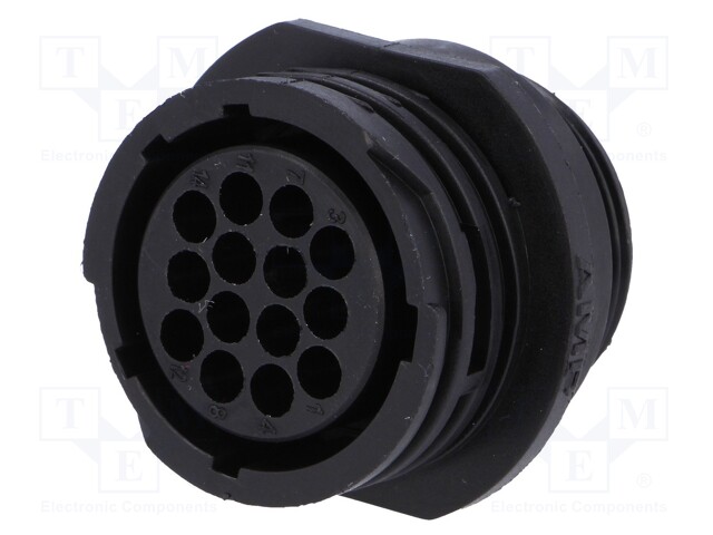 Plug; female; PIN: 14; w/o contacts; CPC Series 1; for cable