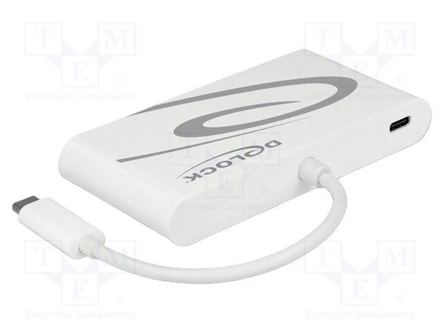 Hub USB; USB 3.0; 10/100/1000Mbps; white; Number of ports: 5