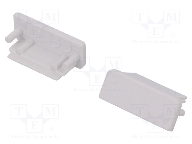 Cap for LED profiles; white; ABS; Application: SURFACE14
