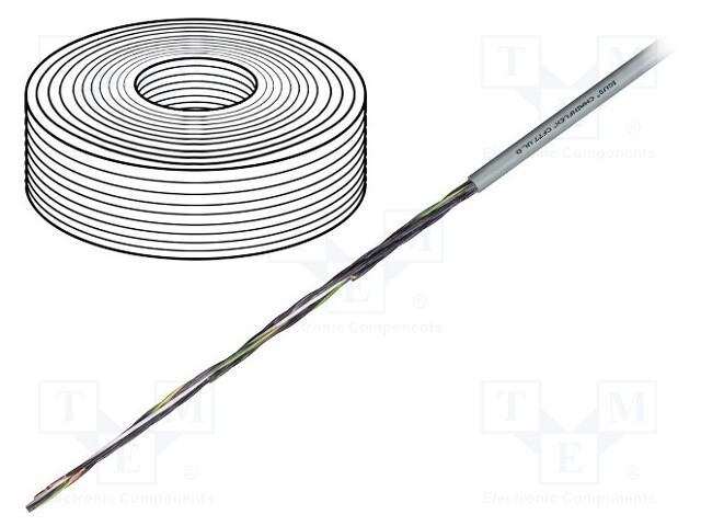 Wire: control cable; chainflex® CF77.UL.D; 12G0,75mm2; PUR; grey