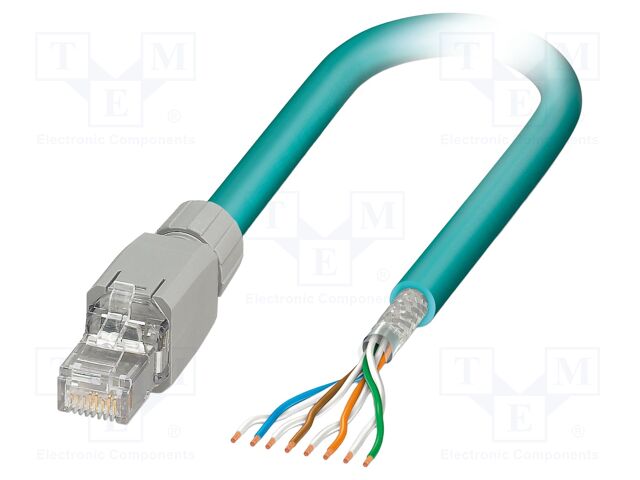 Patch cord; S/UTP; Cat 5; cables,RJ45 plug; stranded; Cu; 5m; PUR