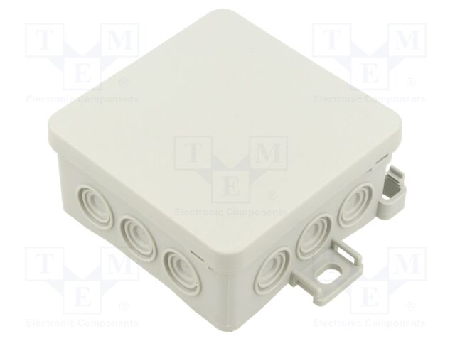 Enclosure: junction box; X: 85mm; Y: 40mm; Z: 85mm; IP54; grey