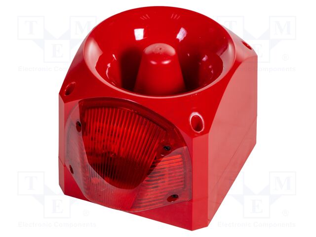Signaller: lighting-sound; 10÷60VDC; siren,flashing light; LED
