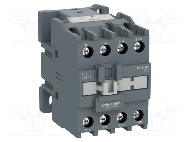 Contactor: 3-pole; NO x3; Auxiliary contacts: NO; 24VAC; 32A; DIN