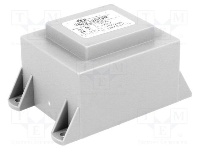 Transformer: encapsulated; 20VA; 230VAC; 24V; 24V; 0.41A; 0.41A