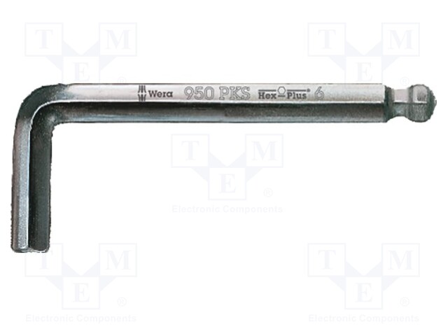 Wrench; Hex-Plus hexagon keys,spherical; HEX 8mm; steel; short