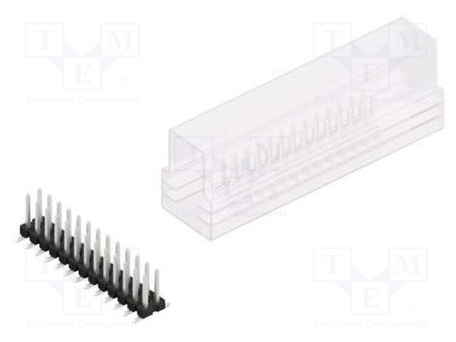 Connector: pin strips; pin header; male; PIN: 26; 2.54mm; SMT; 2x13