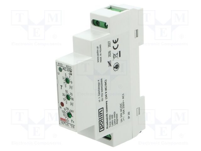 Timer; 0,1s÷27,5h; SPDT; 250VAC/16A; Usup: 24VAC; 24VDC; -20÷45°C
