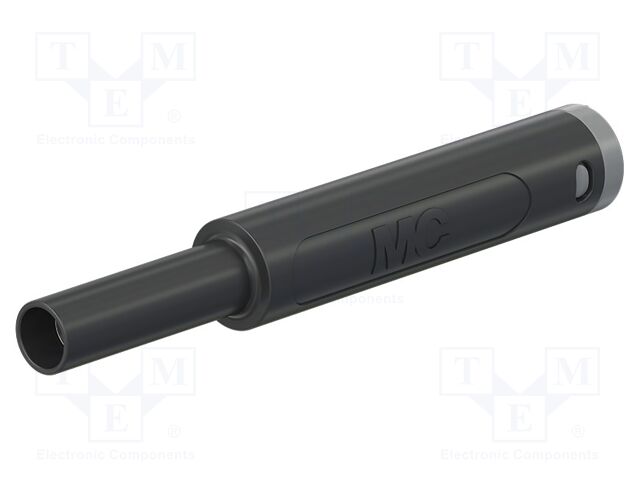 Connector: 4mm banana; socket; 19A; 1kV; black; nickel plated