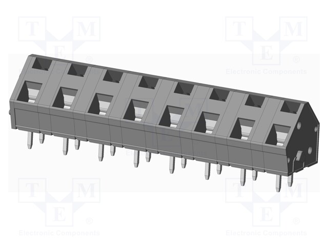 Connector: PCB terminal block; terminal; angled 45°; on PCBs