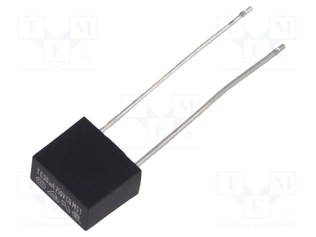 Fuse: fuse; 630mA; 250VAC; 8,35x4,3x7,7mm; MST