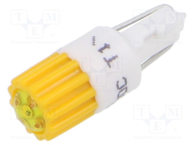 Indicator: LED; T5; yellow; plastic; 24VDC; -20÷60°C
