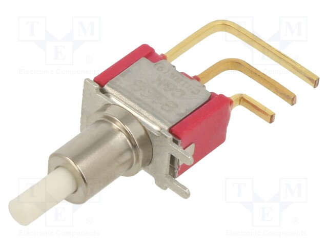 Switch: push-button; Pos: 2; SPDT; 0.02A/20VAC; 0.02A/20VDC; 1GΩ