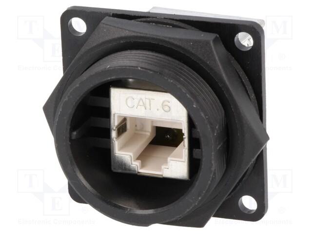 Socket; RJ45; DC; PIN: 8; Cat: 6; shielded; Layout: 8p8c; IP67,IP68