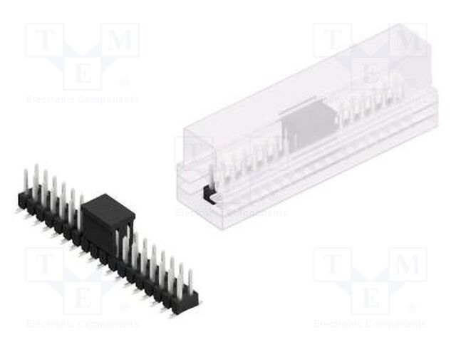 Connector: pin strips; pin header; male; PIN: 36; 2.54mm; SMT; 2x18