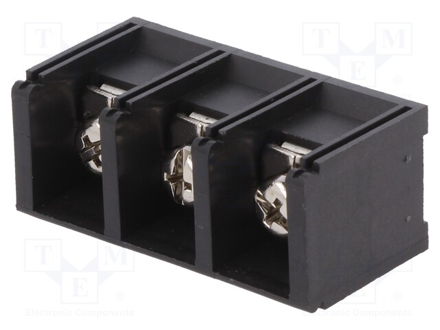 PCB terminal block; straight; 16mm; ways: 3; on PCBs; 6mm2; tinned