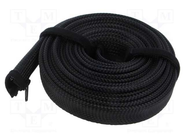 Cable box; multi use; black; L: 5m; polyester; Ø: 30mm