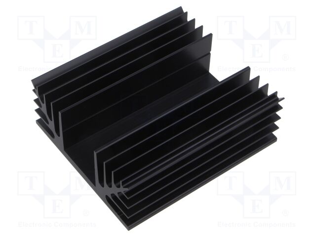 Heatsink: extruded; grilled; TO3; black; L: 100mm; W: 88mm; H: 35mm