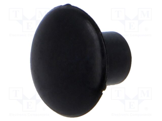 Accessories: stopper; H: 5.2mm; push-in; Flange dia: 9mm; black