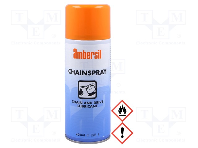 Grease; amber; spray; 400ml; CHAINSPRAY; can; Resistance to: water