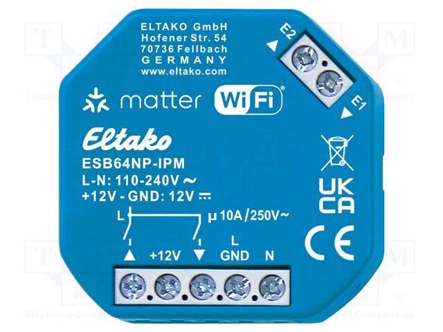 Executive module; EnOcean (option),Matter; plaster embedded