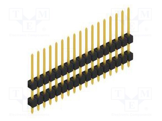 Connector: pin strips; pin header; male; PIN: 17; 2.54mm; THT; 1x17