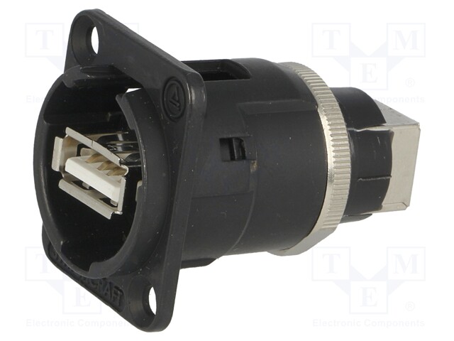 Adapter; USB A socket-front,USB B socket-back; EH; USB 2.0
