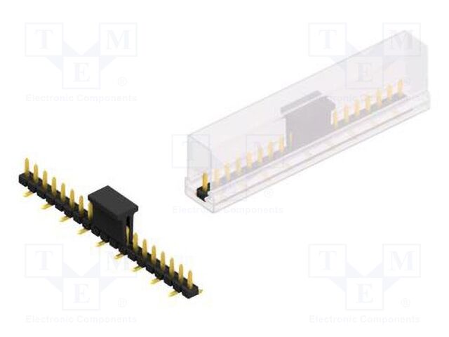 Connector: pin strips; pin header; male; PIN: 19; 2.54mm; SMT; 1x19
