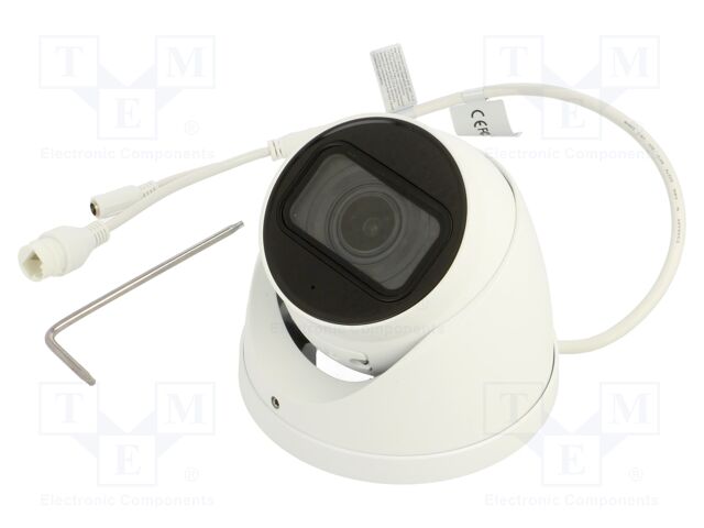 IP CCTV camera; twistable; 4Mpx; Dim: Ø122x108.3mm; IP67; 12VDC