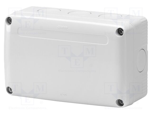 Enclosure: junction box; X: 132mm; Y: 82mm; Z: 55mm; grey; 74 PS