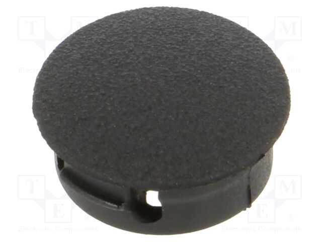 Accessories: stopper; H: 6.4mm; push-in,snap-fastener; black