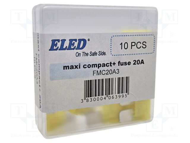 Fuse: fuse; 20A; 32VDC; automotive; 16.2mm; 16.2x6.5x18.5mm