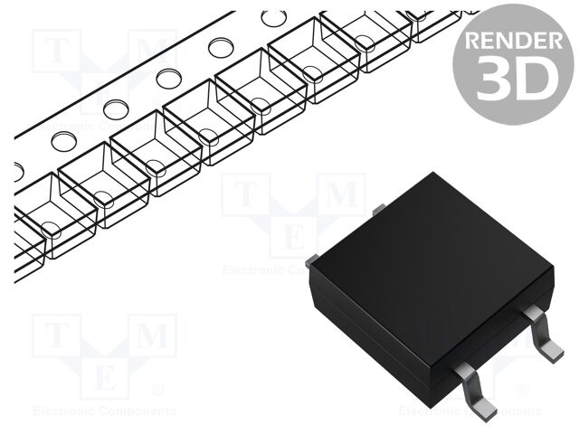 Bridge rectifier: single-phase; Urmax: 600V; If: 1.5A; Ifsm: 50A
