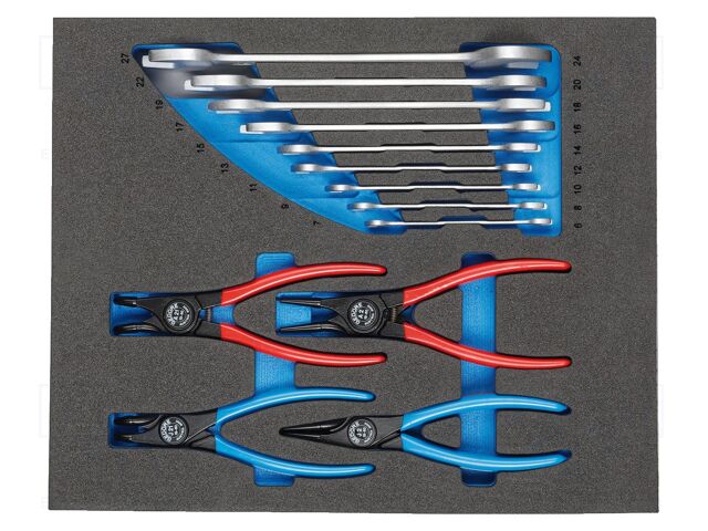Kit: keys / pliers; spanner; for circlip; tool trolley
