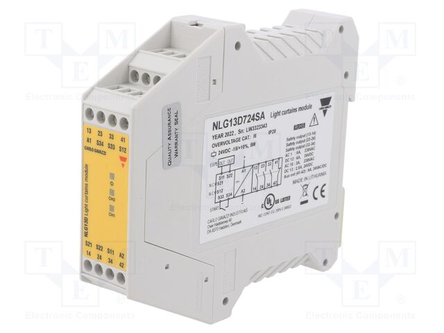 Automation module: safety relay; Usup: 24VDC; IN: 2; OUT: 4; NLG13D