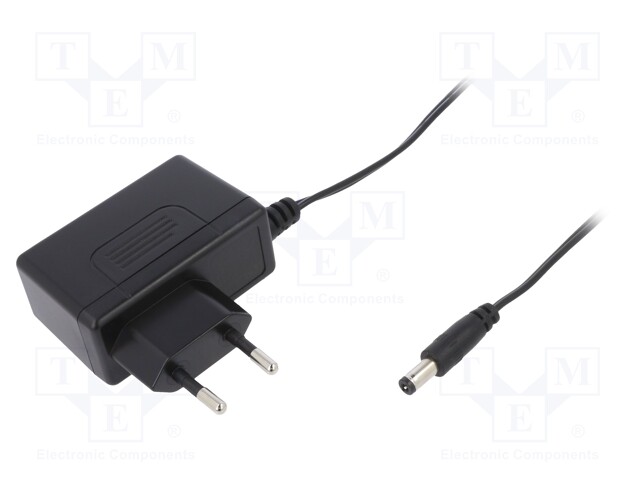 Power supply: switched-mode; 5VDC; 2.4A; Out: 5,5/2,1; 12W; Plug: EU