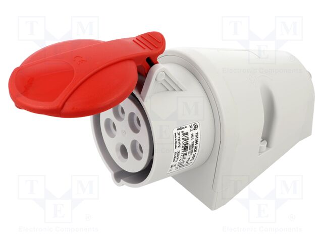 Connector: AC supply 3-phase; socket; female; 16A; 400VAC; IP44