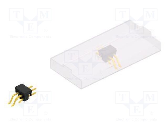 Connector: pin strips; pin header; male; PIN: 4; 2.54mm; SMT; 2x2